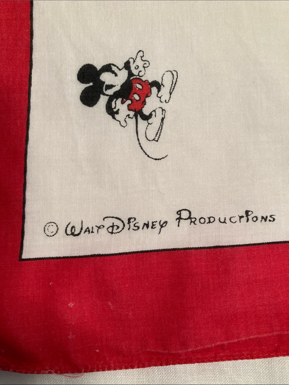 Vintage Walt Disney Productions Mickey Mouse bandana scarf all positions RN33100 - Picture 2 of 16